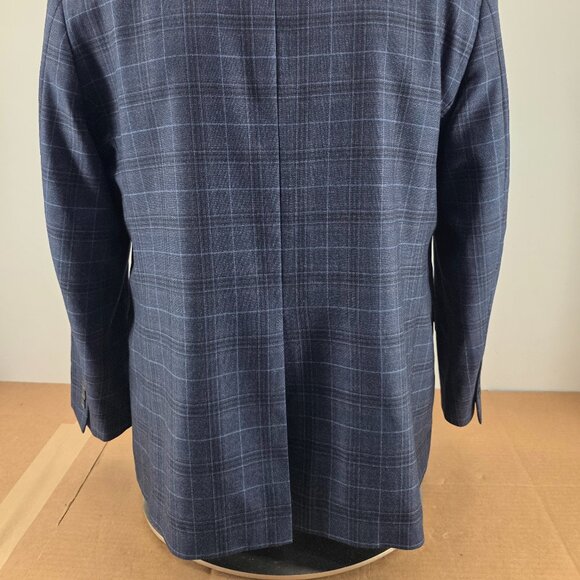Brooks Brothers Regent 1818 Wool Men Sport Coat Blazer Blue Windowpane 46R - Picture 15 of 15